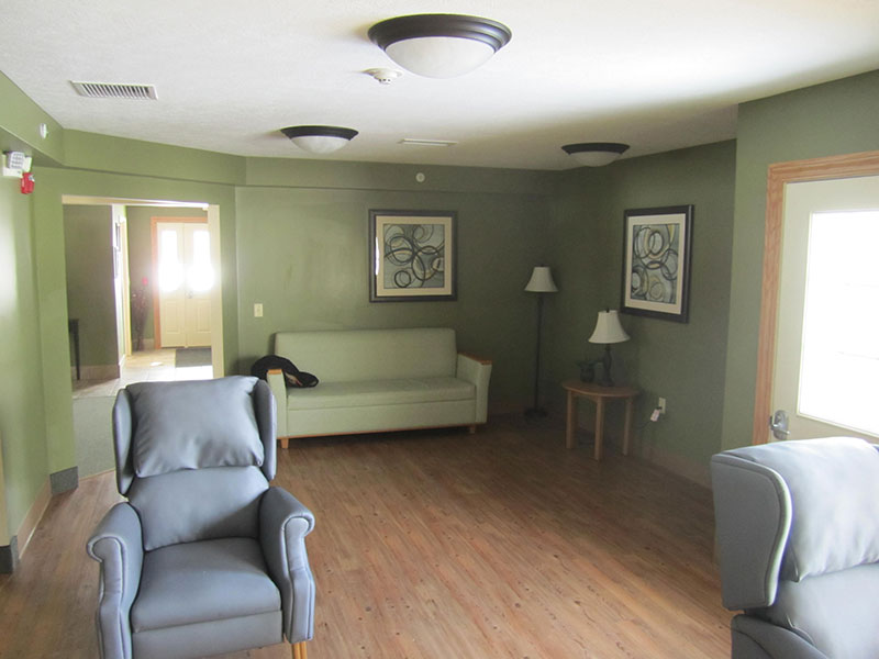 The open concept living room
